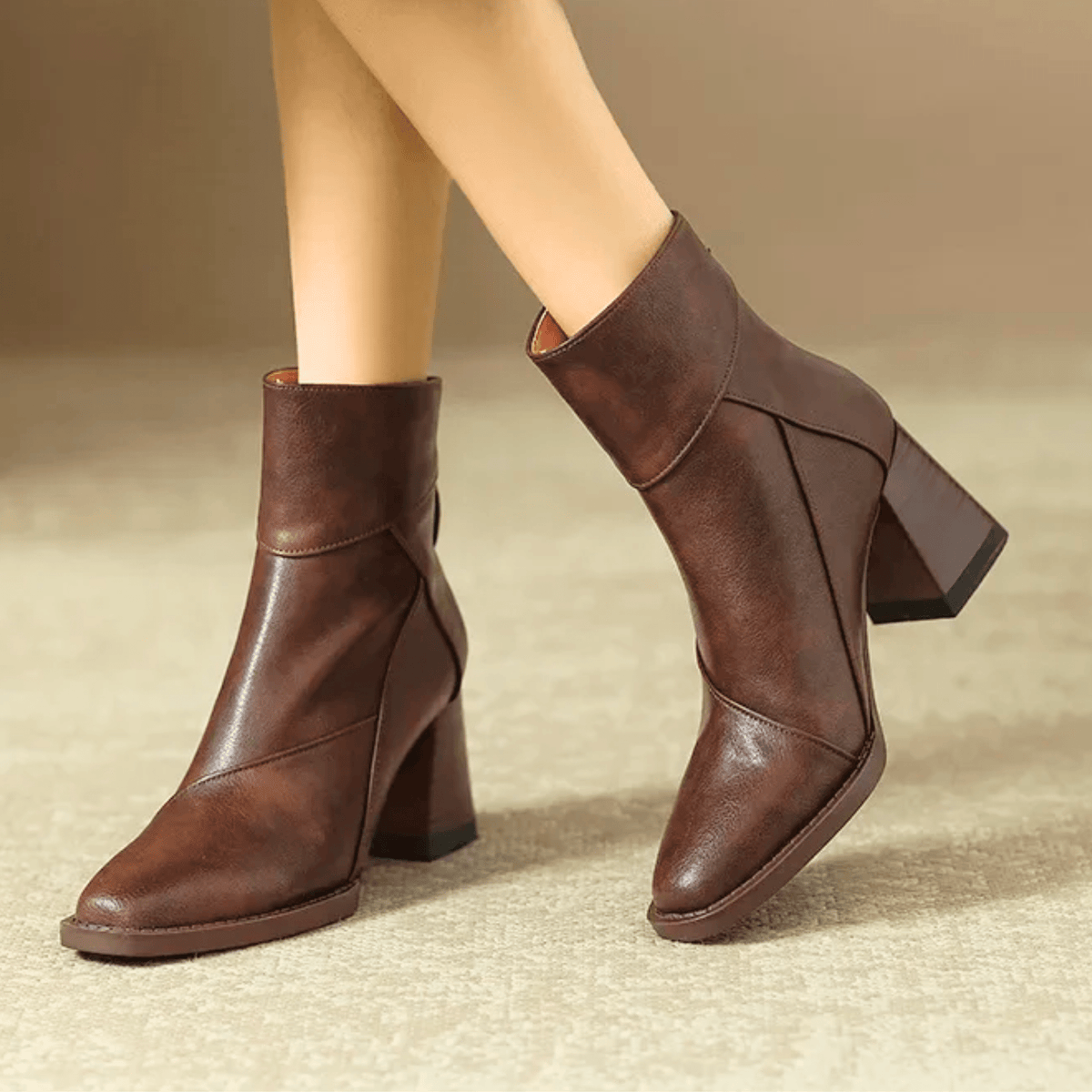 Raquel | Luxe Leather Block Heel Boots