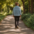Rebekah | Floral Lace Patchwork Denim-Look Jacket