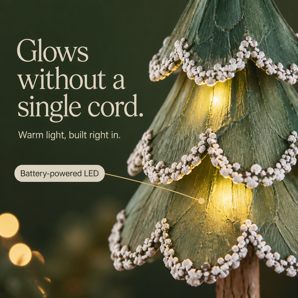 Rustic Lighted Woodland Garland
