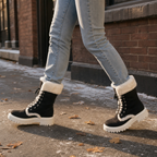 Sabine | Plush-Lined Lace-Up Mid-Calf Boots