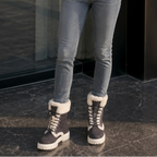 Sabine | Plush-Lined Lace-Up Mid-Calf Boots