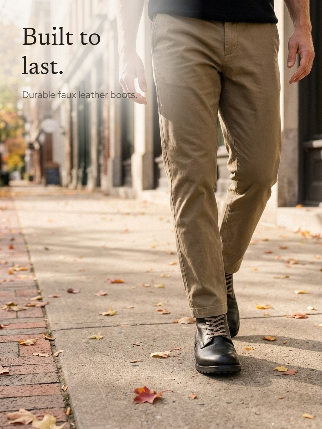 Sean | Lace-Up Faux Leather Boots