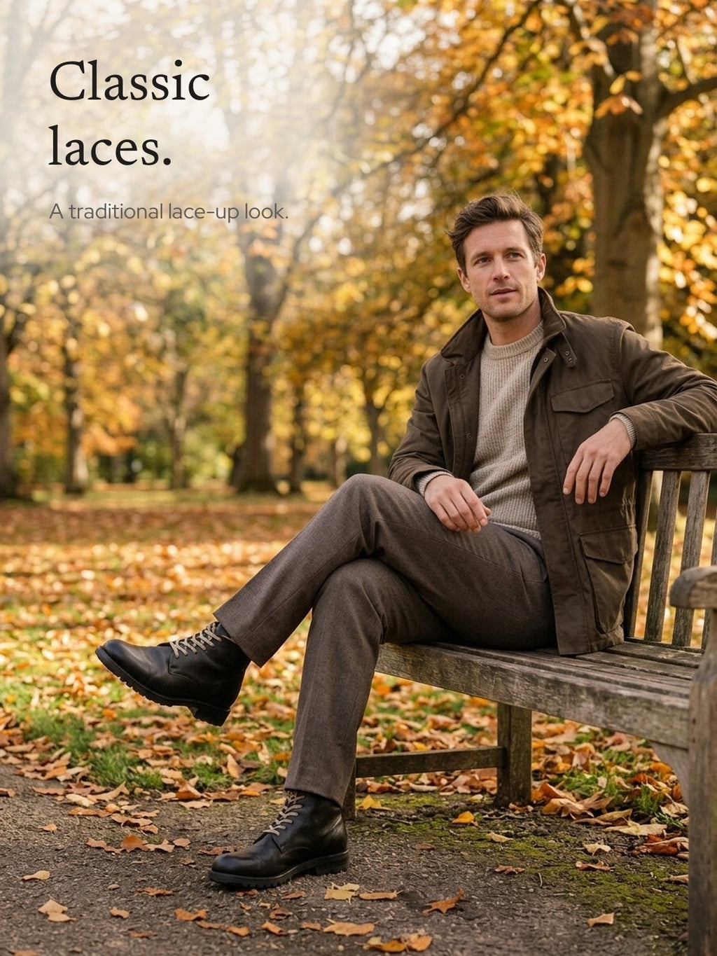 Sean | Lace-Up Faux Leather Boots
