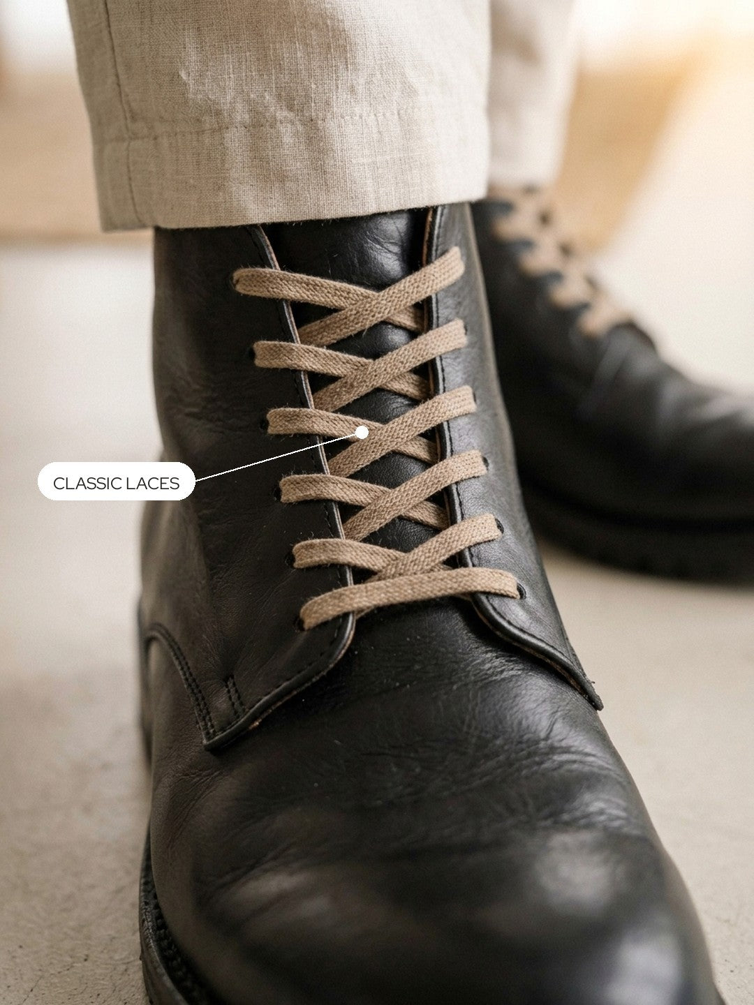 Sean | Lace-Up Faux Leather Boots