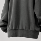 Sira oversized sweatshirt – wide ribbed hem (Dark gray)