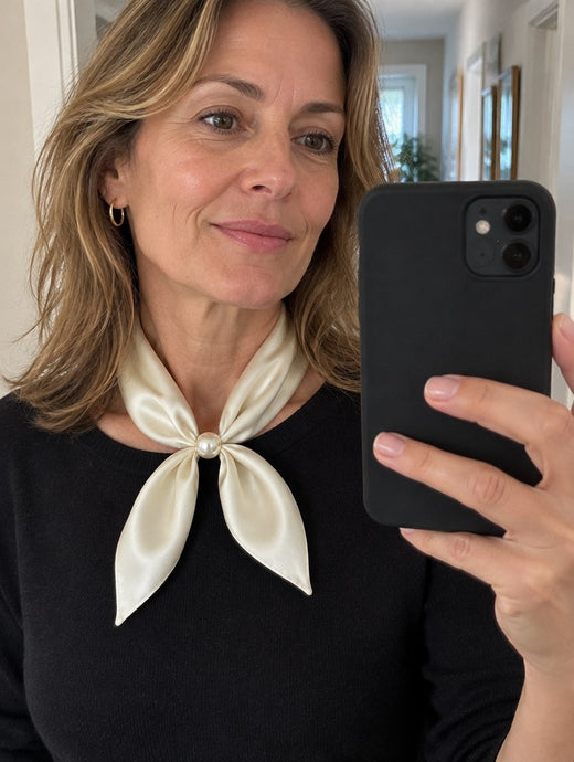 Whitney | Faux Pearl Magnetic Scarf Clasp