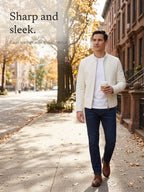 Steven | Croc-Embossed Faux Leather Jacket