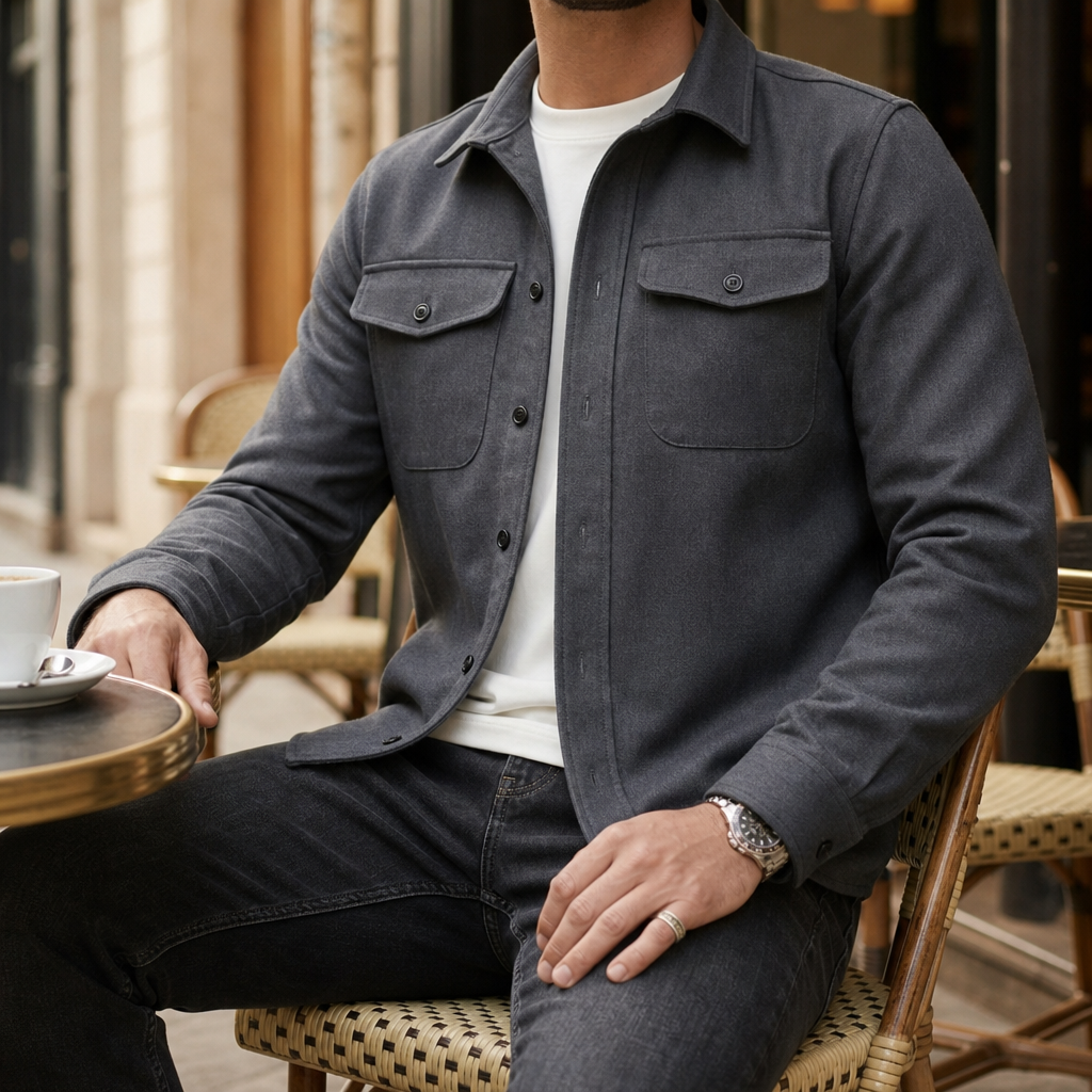 Tate | Classic Button-Up Shirt Jacket