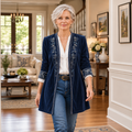 Teresa | Soft Embroidered Longline Blazer