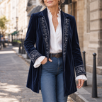 Teresa | Soft Embroidered Longline Blazer