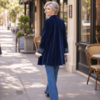 Teresa | Soft Embroidered Longline Blazer