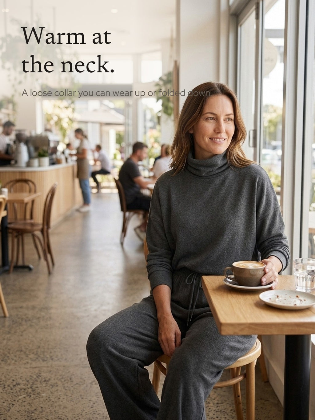 Violette | Turtleneck and Wide-Leg Pants Set