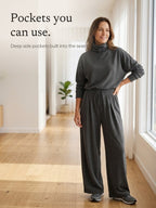 Violette | Turtleneck and Wide-Leg Pants Set