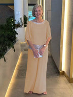 Virginia | Sequin Blouse and Wide-Leg Pants Set