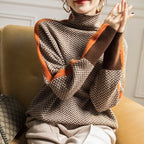 Winona | Contrast-Stripe Turtleneck Sweater