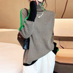 Winona | Contrast-Stripe Turtleneck Sweater