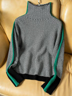 Winona | Contrast-Stripe Turtleneck Sweater