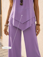 Xiomara | Asymmetric Tunic and Wide-Leg Pants Set