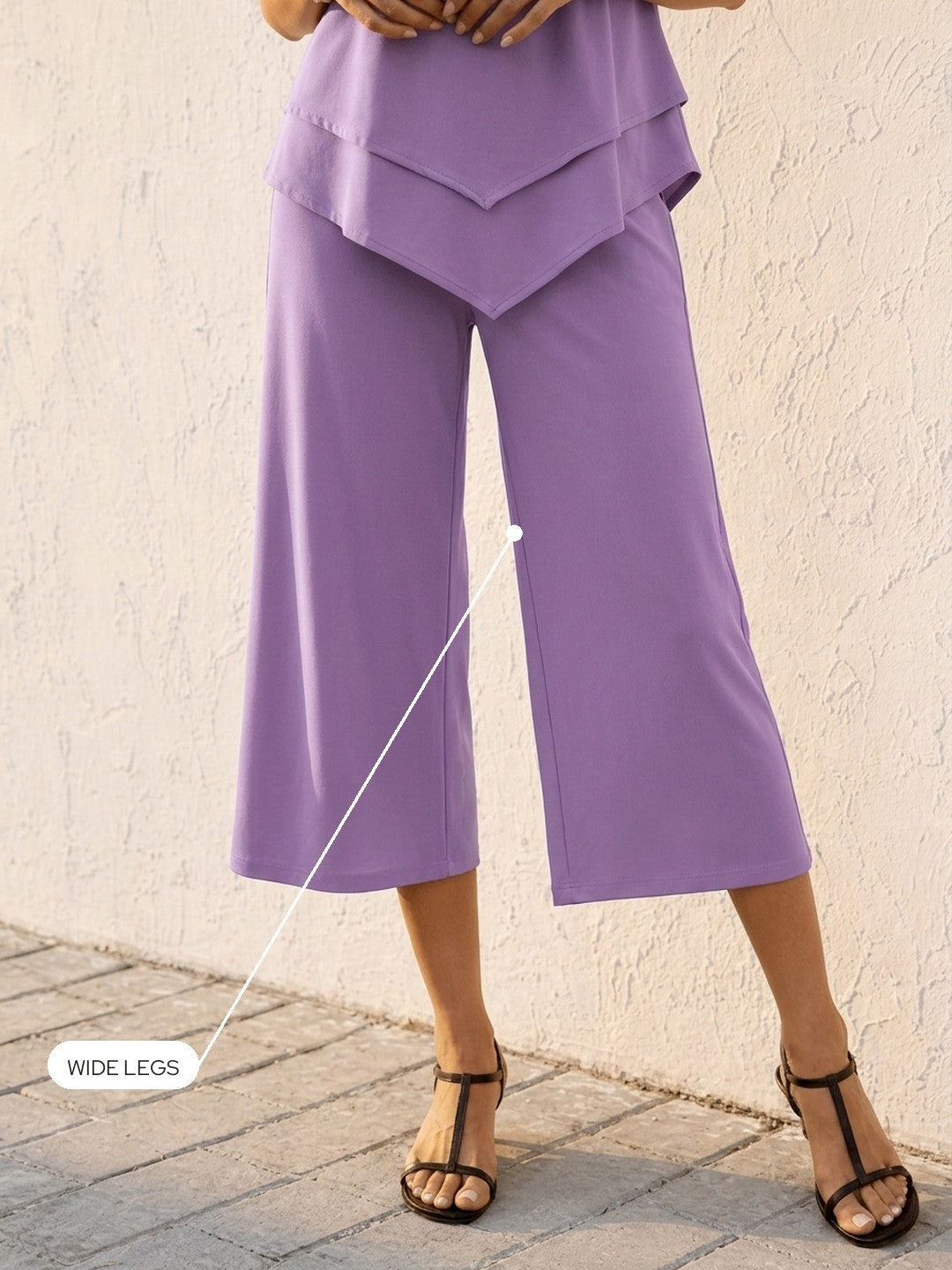 Xiomara | Asymmetric Tunic and Wide-Leg Pants Set