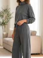 Ysabel | Turtleneck Wide-Leg Two-Piece Set