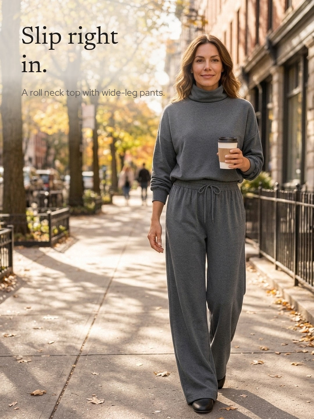 Ysabel | Turtleneck Wide-Leg Two-Piece Set