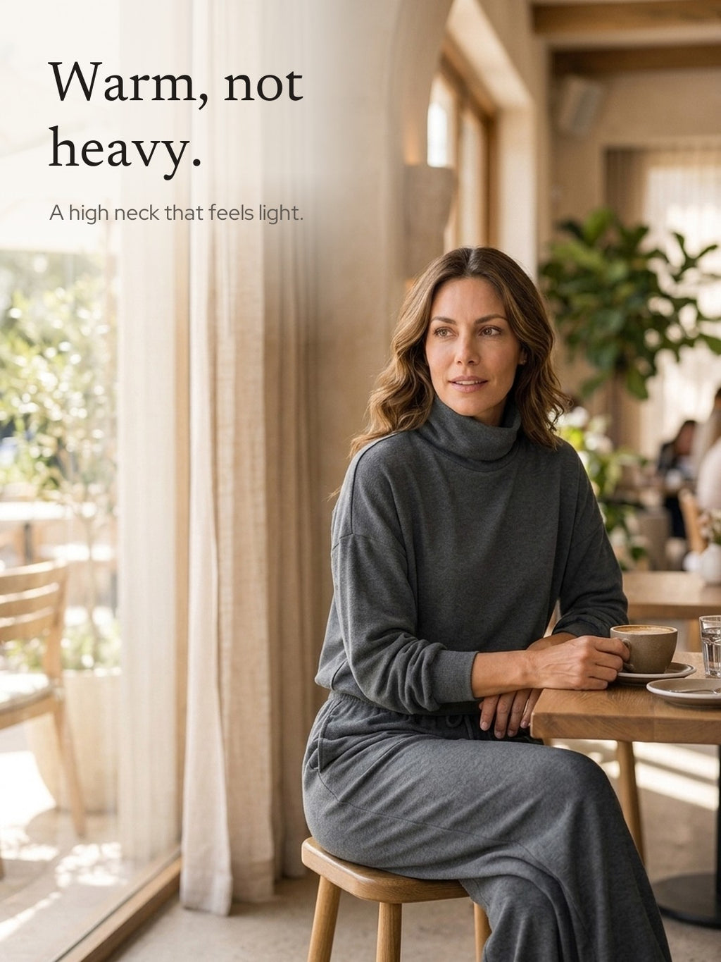 Ysabel | Turtleneck Wide-Leg Two-Piece Set
