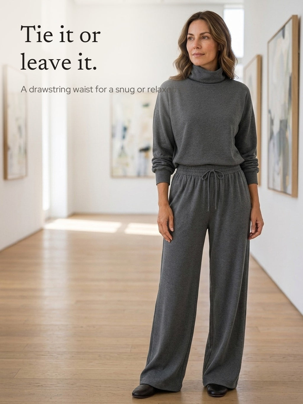 Ysabel | Turtleneck Wide-Leg Two-Piece Set