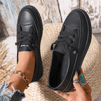 Zoe | Minimal Slip-On Platform Sneakers