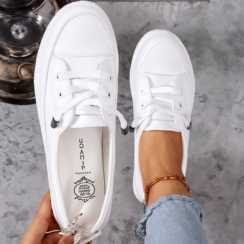 Zoe | Minimal Slip-On Platform Sneakers